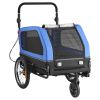 Dog Bike Trailer, Supports up to 88 lbs, 2-in-1 Pet Stroller Cart Bicycle Carrier for Small & Large Dogs, Easy Folding Frame with Quick Release Wheel