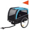 Dog Bike Trailer, Pet Cart Bicycle Carrier with 20" Air Tires, Quick-Release Wheels, Reflectors, Flag